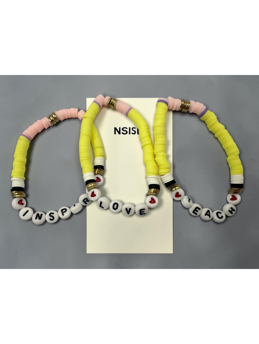 Set of Inspirational and Apple Charm Bracelets – Fun Teacher Gifts or Motivating